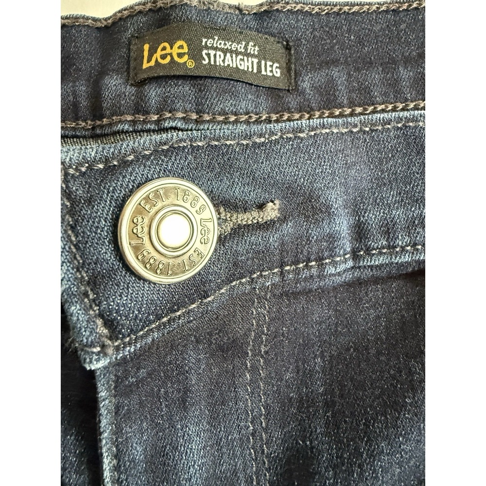 Lee Relaxed Fit Straight Leg Womens Sz 8 Long Jeans - Picture 6 of 6